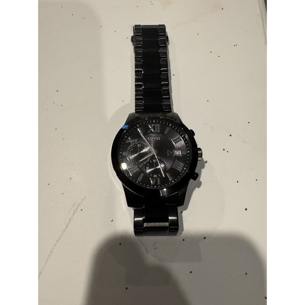 Guess Chronograph Men's Stainless Steel WaterPro Watch 100m Tachymeter- U18507G2